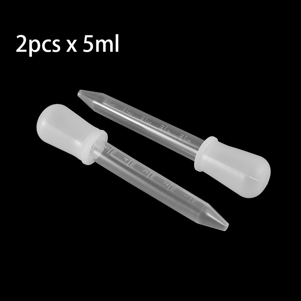 Compte-gouttes gradués en Silicone transparent de 5ml, 2 à 5 pièces, pour l'artisanat et les moules à bonbons