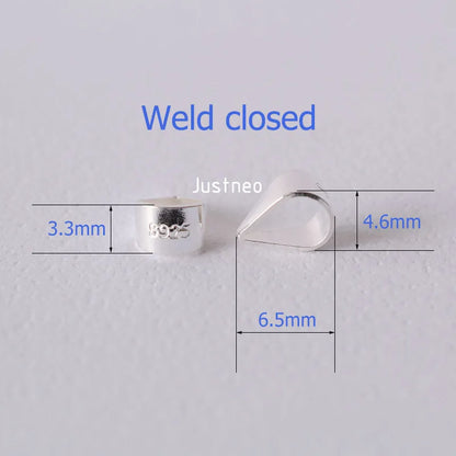Solid 925 Sterling Silver Pendant Clasp Bail Connector for necklace & pendant silver jewelry,diy