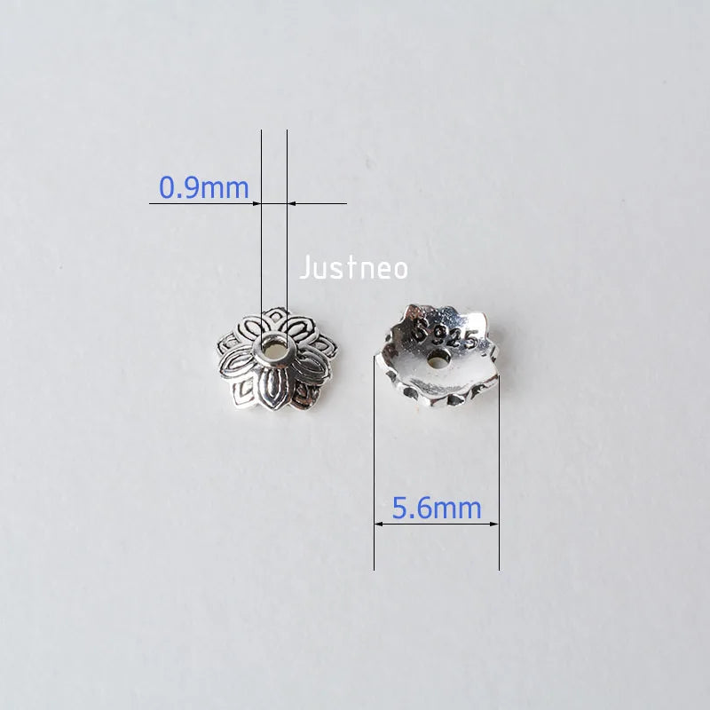 solid 925 sterling silver lotus bead cap,Thai Silver spacer bead caps,jewelry diy silver findings/components