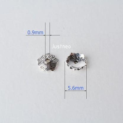 solid 925 sterling silver lotus bead cap,Thai Silver spacer bead caps,jewelry diy silver findings/components