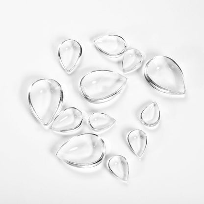 30pcs Transparent Glass Cabochon in 3 Sizes