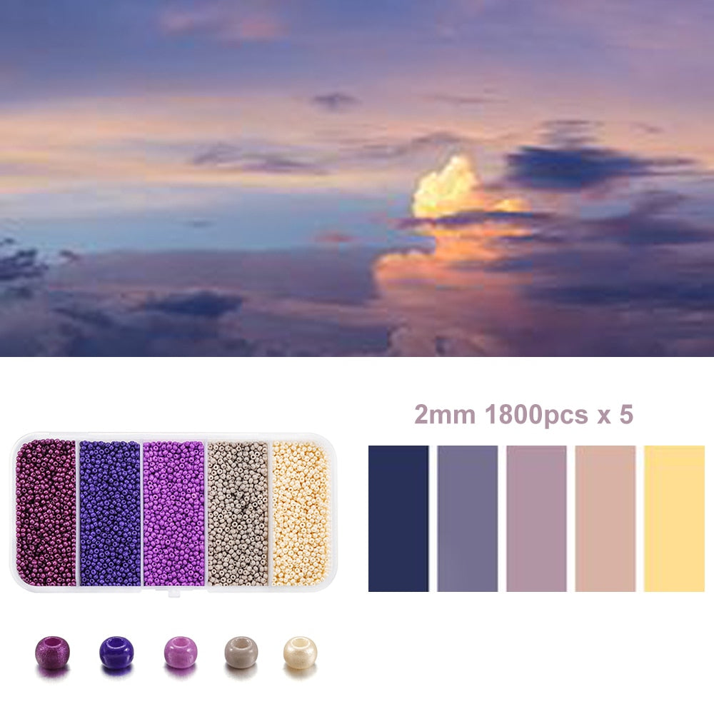 2 mm tschechische Rocailles, 9000 Stück im Karton
