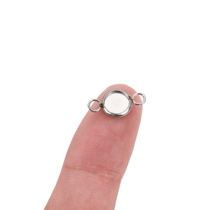 20pcs 6-25mm Stainless Steel Cabochon Base