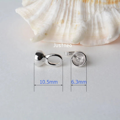 Solid 925 Sterling Silver Necklace Clasp for Necklace / Bracelet Jewelry diy Components