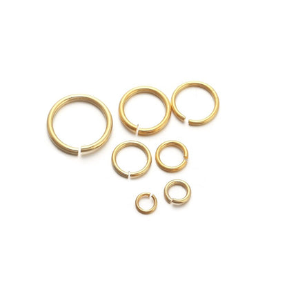 50-200pcs 3-10mm 18K Gold Copper Jump Rings