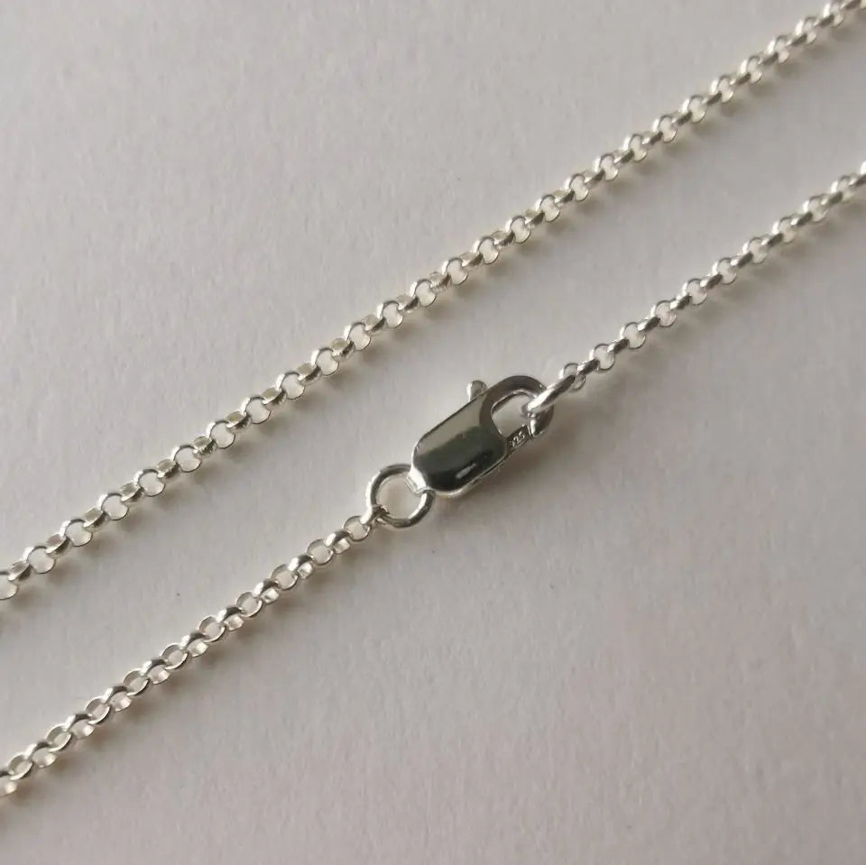 S925 Sterling Silver Rolo Chain Necklace for Women and Men Elegant Simple Fashion Jewelry Gift