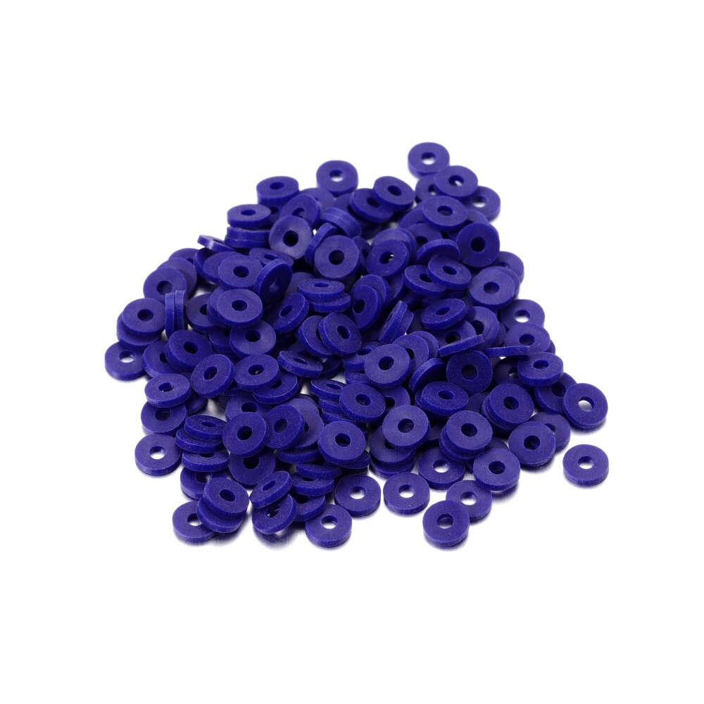 6 mm flache, runde Polymerharz-Tonperlen