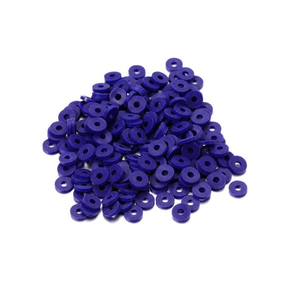 6 mm flache, runde Polymerharz-Tonperlen