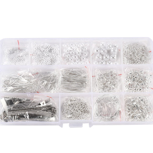 Kit de fournitures pour la fabrication de bijoux, 1200 pièces
