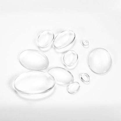 Cabochon ovale en verre Transparent, 5 à 50 pièces, 10 à 50mm
