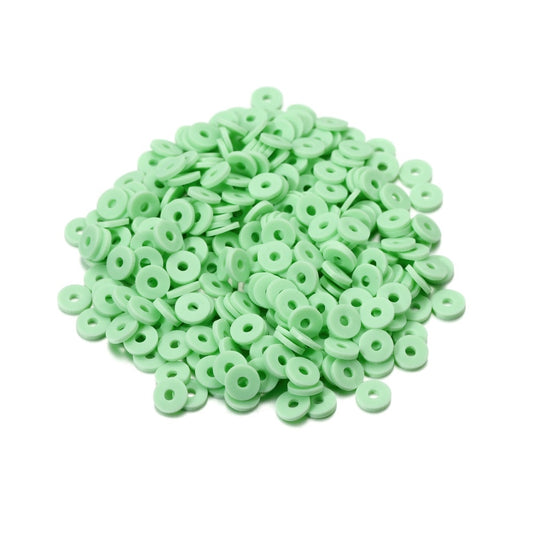 6mm Flat Round Polymer Resin Clay Beads