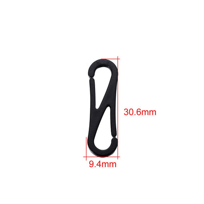 Black Plastic Hat Hook, 30pcs