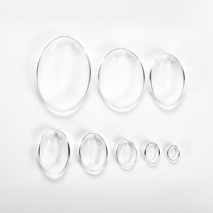 Cabochon ovale en verre Transparent, 5 à 50 pièces, 10 à 50mm