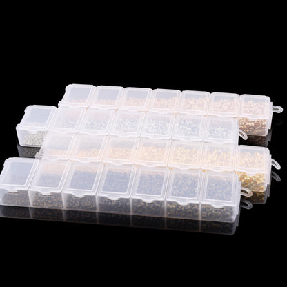 Mixed Color Crimp End Beads, 1750pcs