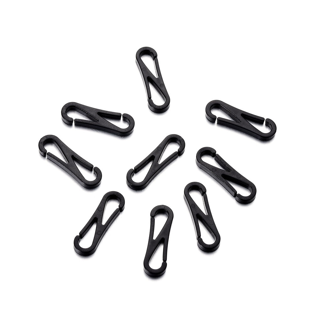 Black Plastic Hat Hook, 30pcs