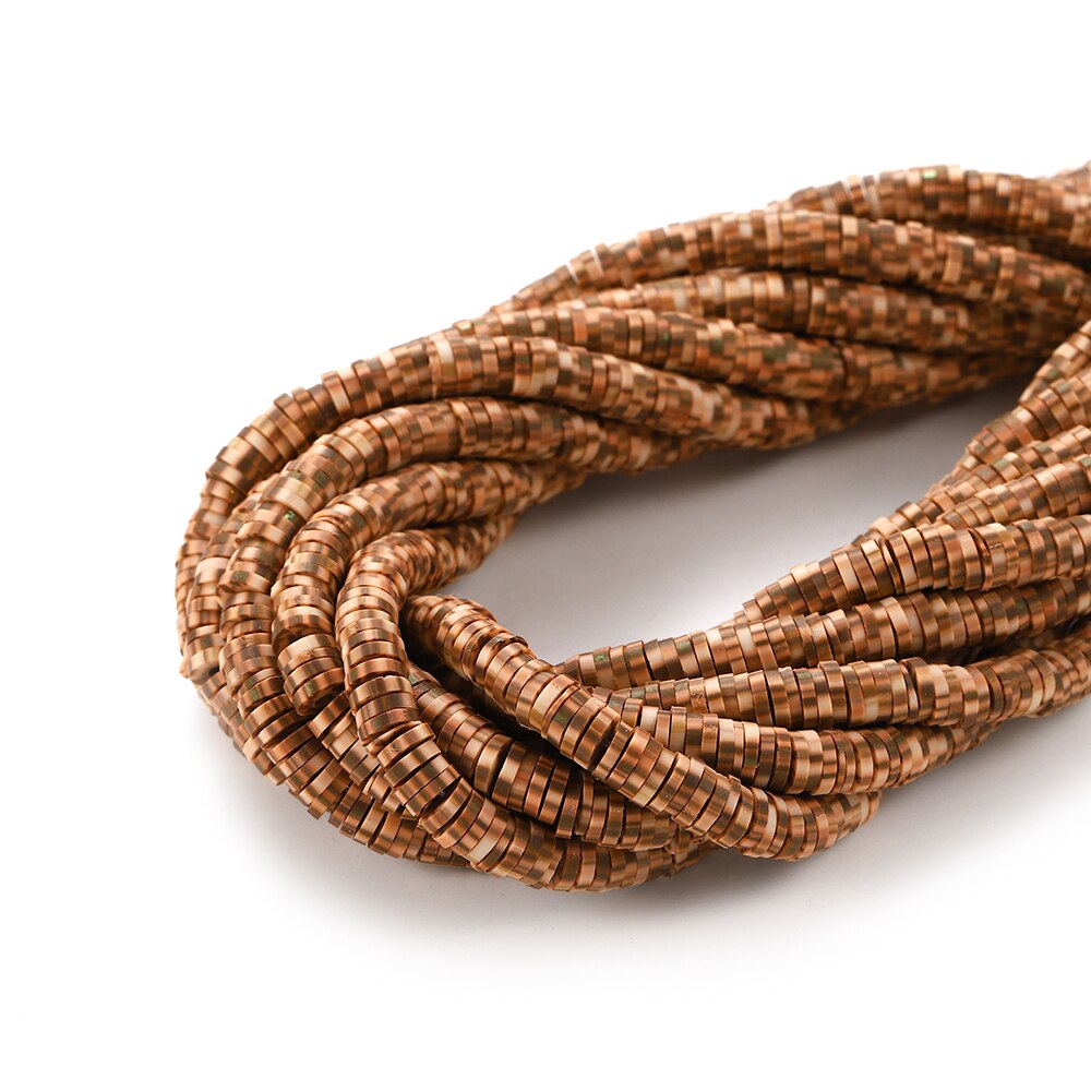 4-5mm Flat Round Polymer Clay Beads Mix