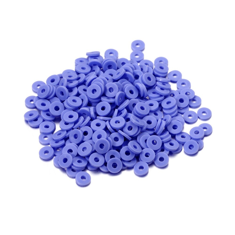 6 mm flache, runde Polymerharz-Tonperlen