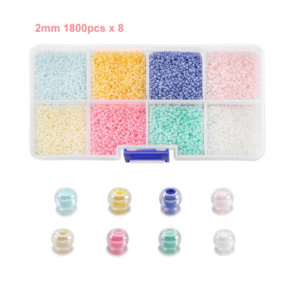 2 mm tschechisches Glas-Rocailles-Set