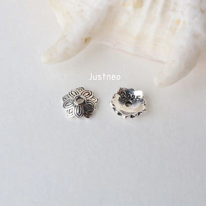 solid 925 sterling silver lotus bead cap,Thai Silver spacer bead caps,jewelry diy silver findings/components