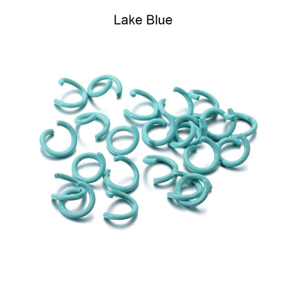 1.2x8mm Colorful Metal Jump Rings, 100pcs