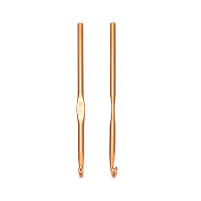 8pcs Aluminum Crochet Hooks Set with Metal Handle, 2-5.5mm