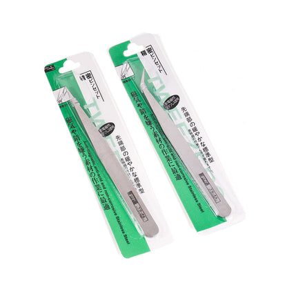 Pincettes antistatiques à Long nez courbé, 2 pièces, pour la couture de perles et de bijoux