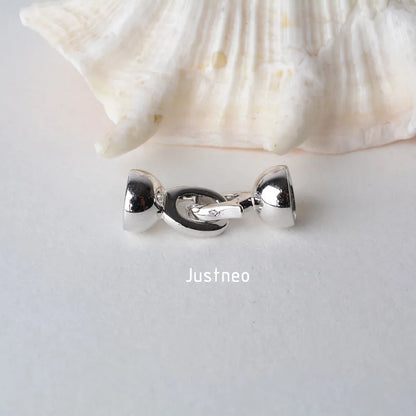 Solid 925 Sterling Silver Necklace Clasp for Necklace / Bracelet Jewelry diy Components