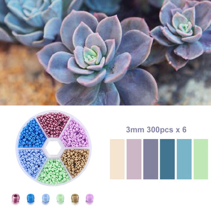 3 mm tschechisches Glas-Rocailles-Set