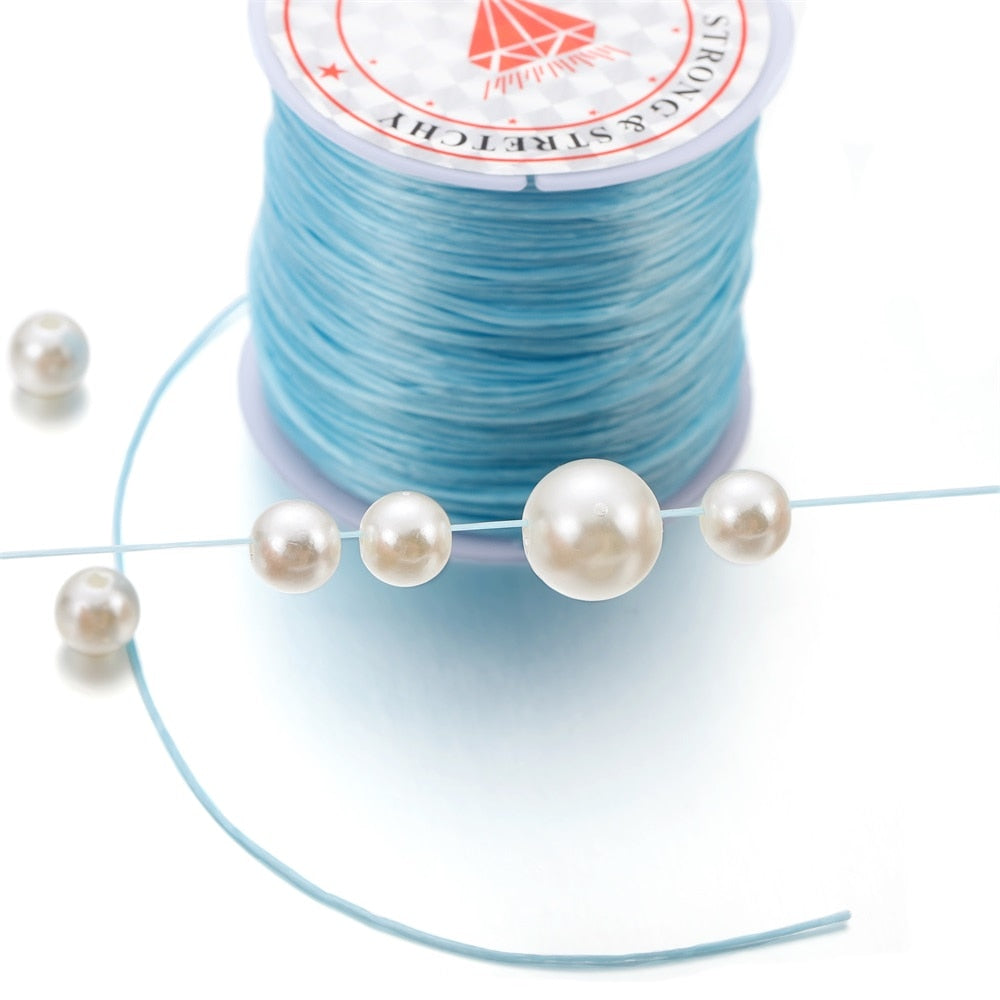 Cordon élastique solide pour perles de cristal, 1 mm, rouleau de 10 à 40 m