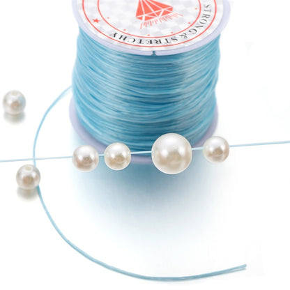 Cordon élastique solide pour perles de cristal, 1 mm, rouleau de 10 à 40 m