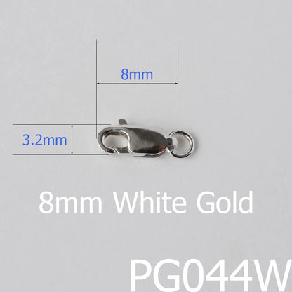 AU750 solid 18k gold lobster claw clasp trigger buckle for necklace bracelet jewelry findings,18ct yellow gold stamp 750