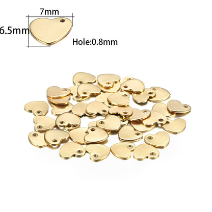 20 Stück Gold/Roségold Edelstahl Charms