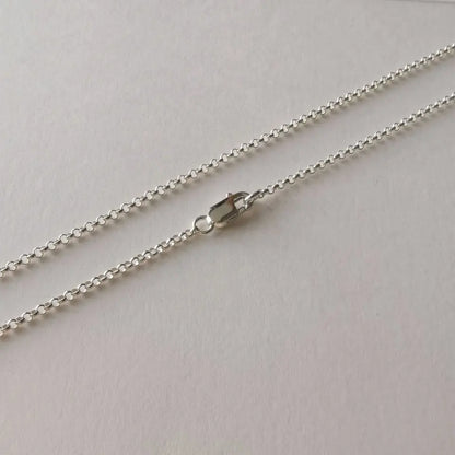 S925 Sterling Silver Rolo Chain Necklace for Women and Men Elegant Simple Fashion Jewelry Gift