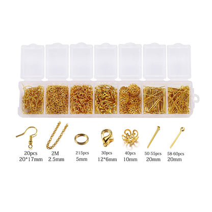 Jewelry Making Findings Set: Chain, Hook, Wire, Needle