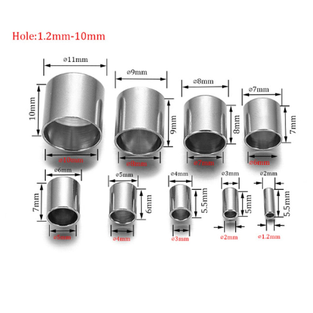 Crimp-Kordel-Endzubehör zum Umklappen, 30/20 Stück