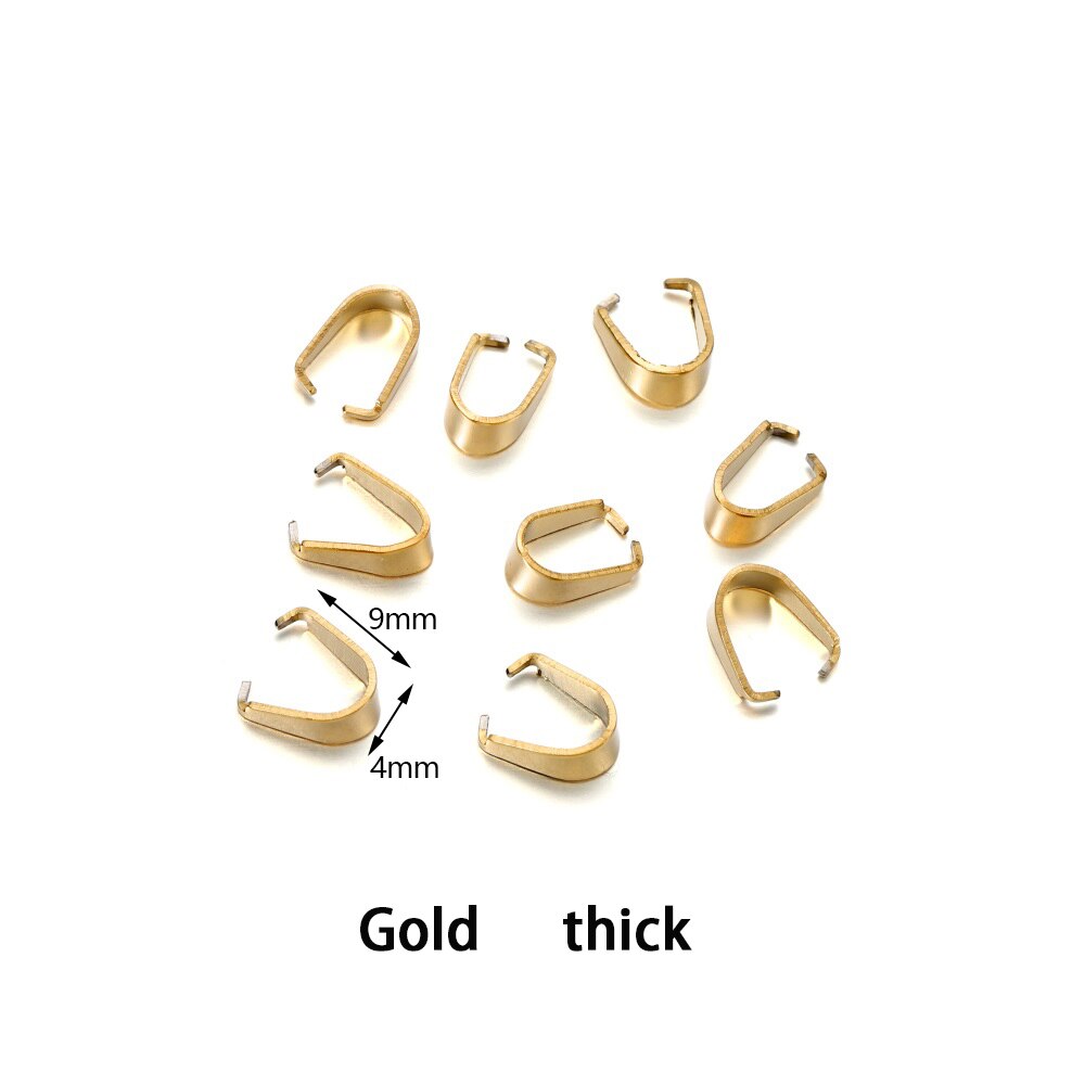 Stainless Steel Pendant Pinch Bail, 50-100pcs