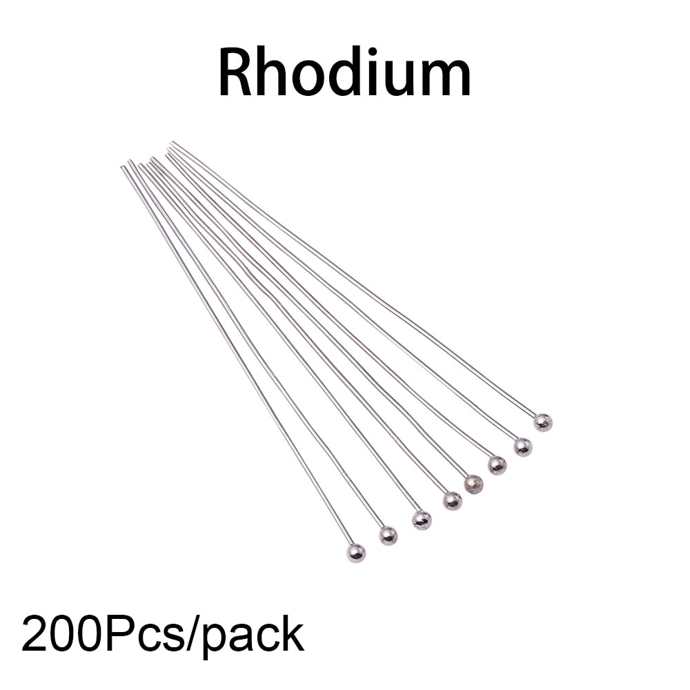 16-50mm Gold Metal Ball Head Pins, 50-200pcs