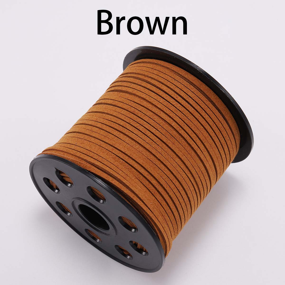 Cordon tressé plat en faux suède de 2,5 mm, cuir velours coréen, lot de 10 m