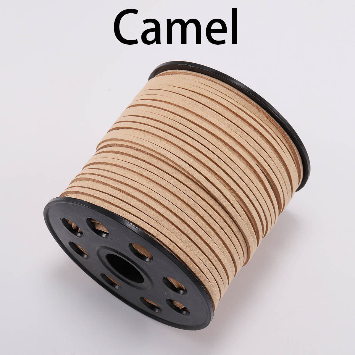 Cordon tressé plat en faux suède de 2,5 mm, cuir velours coréen, lot de 10 m