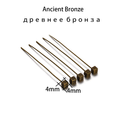 50mm Gold Flower Head Pins, 20pcs