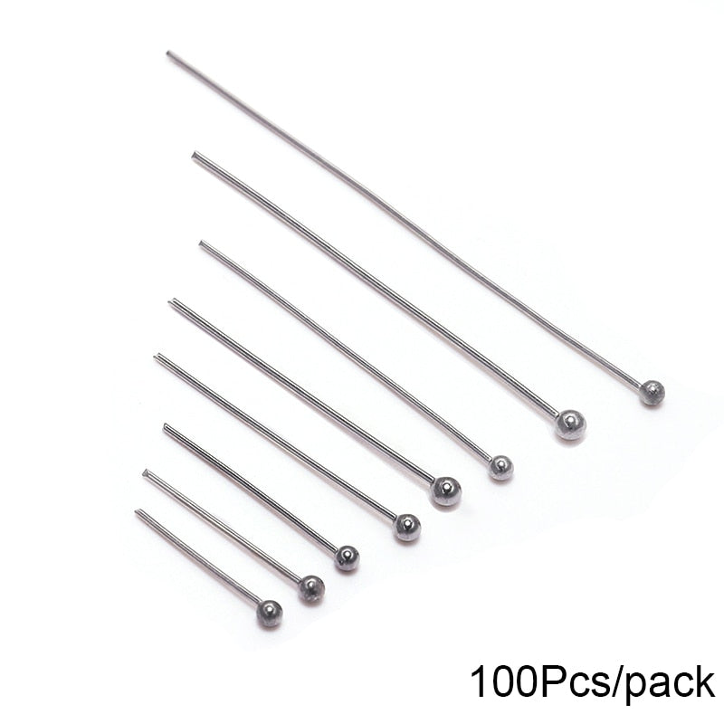 16-50mm Gold Metal Ball Head Pins, 50-200pcs
