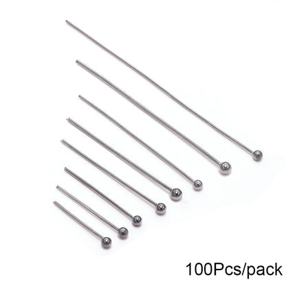 16-50mm Gold Metal Ball Head Pins, 50-200pcs