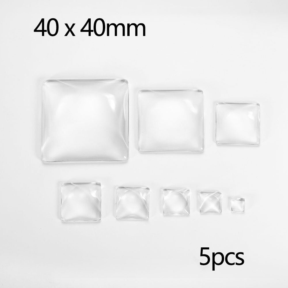 5-50Pcs Assorted Transparent Glass Cabochons
