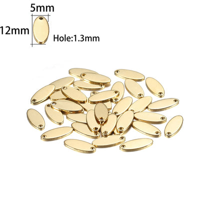 20 Stück Gold/Roségold Edelstahl Charms