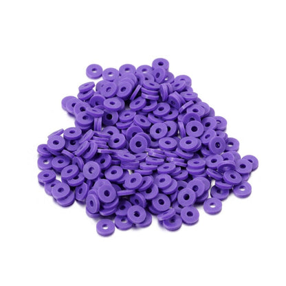 6 mm flache, runde Polymerharz-Tonperlen