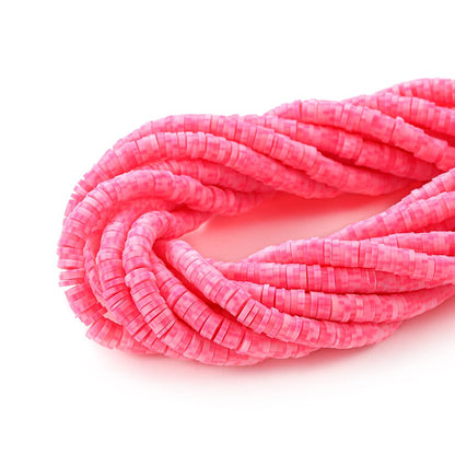 4-5mm Flat Round Polymer Clay Beads Mix