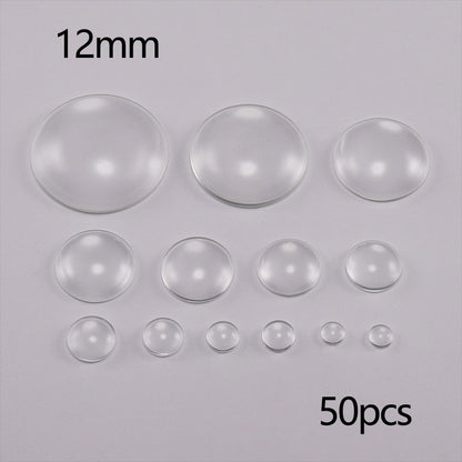 5-50Pcs Assorted Transparent Glass Cabochons