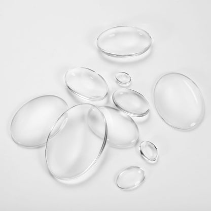 Cabochon ovale en verre Transparent, 5 à 50 pièces, 10 à 50mm