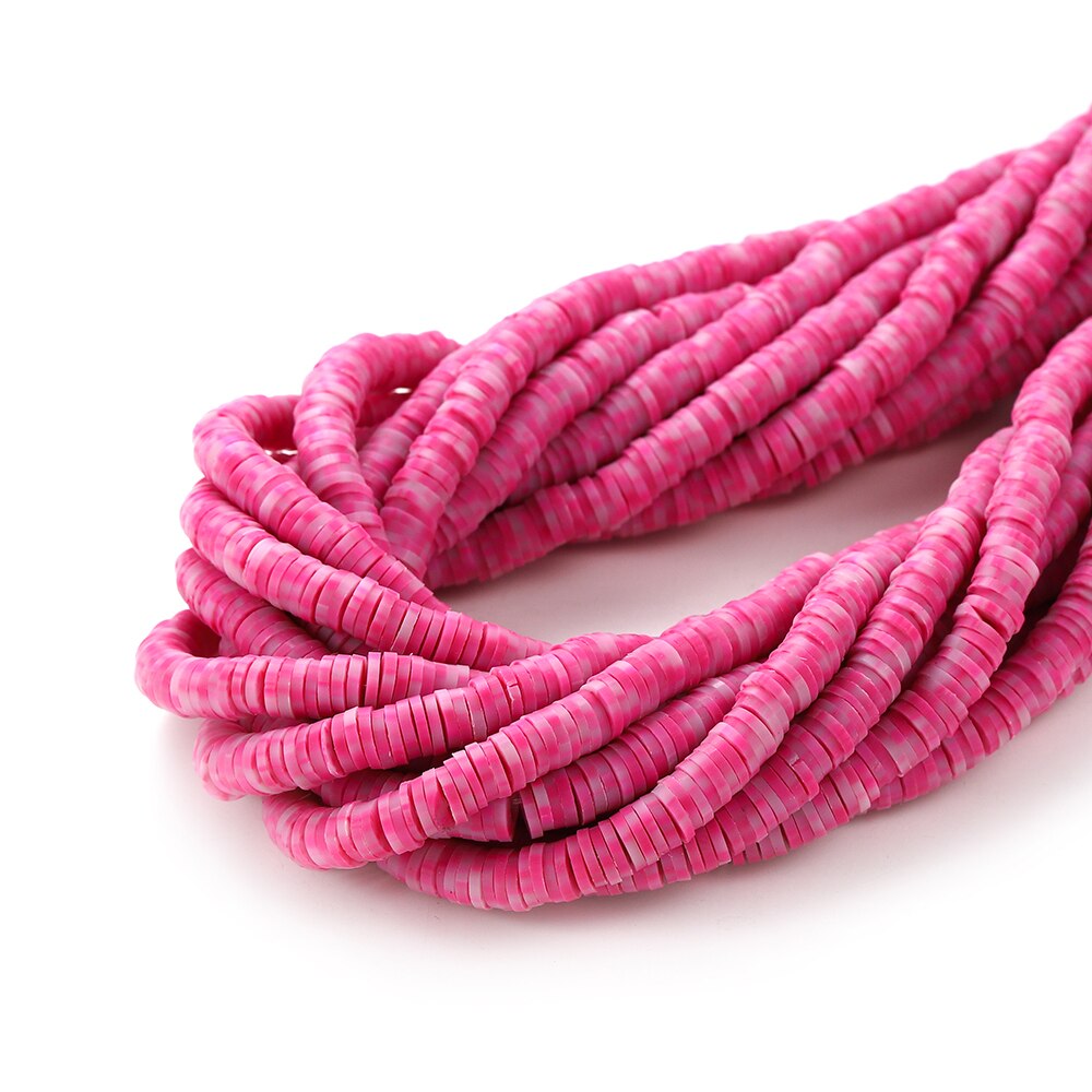 4-5mm Flat Round Polymer Clay Beads Mix