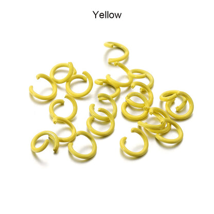 1.2x8mm Colorful Metal Jump Rings, 100pcs